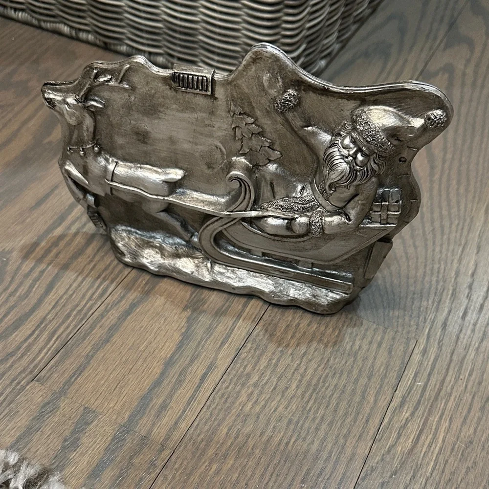 Ashland Silver Holiday Tabletop Decor with Santa and Reindeer